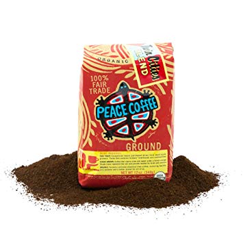 Peace Coffee Twin Cities Blend GROUND (12oz) - USDA Certified Organic Coffee - Fair Trade Coffee - Fresh Dark Roast