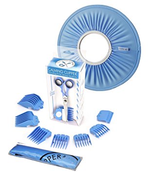 CALMING CLIPPER Haircutting Kit for Sensory Sensitivity - Right-Handed - 11-Piece Kit - Includes Elastic Hair Shield