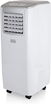 BLACK DECKER BXAC40006GB 9000 BTU Portable 3-in-1 Air Conditioner, Dehumidifier, Cooling Fan,  LED Display, 2 Fan Speed, 24 Hour Timer, Remote Control, White