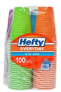 Hefty Everyday Party Cups (Assorted Colors, 16-Ounce, 100-Count)