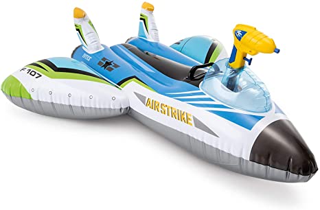 Intex Water Gun Plane Ride-On, 46in x 46in, for Ages 3 , 1 Float, Color May Vary