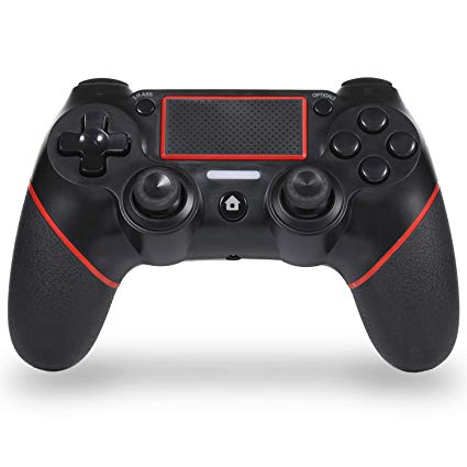 Sefitopher Wireless PS4 Controller for Playstation 4/Pro/Slim/PC Laptop, Professional PS4 Gamepad,Touch Panel Joypad with Dual Vibration, Instantly Timely Manner to Share Joystick (Red)