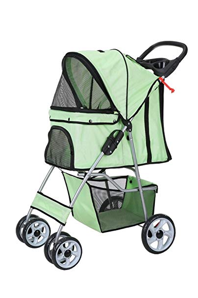 Confidence Deluxe Folding Four Wheel Pet Stroller for cats and dogs