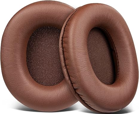 SOULWIT Earpads Replacement for Audio Technica ATH M50X M50XBT M50RD M40X M30X M20X MSR7 SX1 Monitor Headphones, Ear Pads Cushions with Softer Protein Leather, High-Density Memory Foam - Coffee