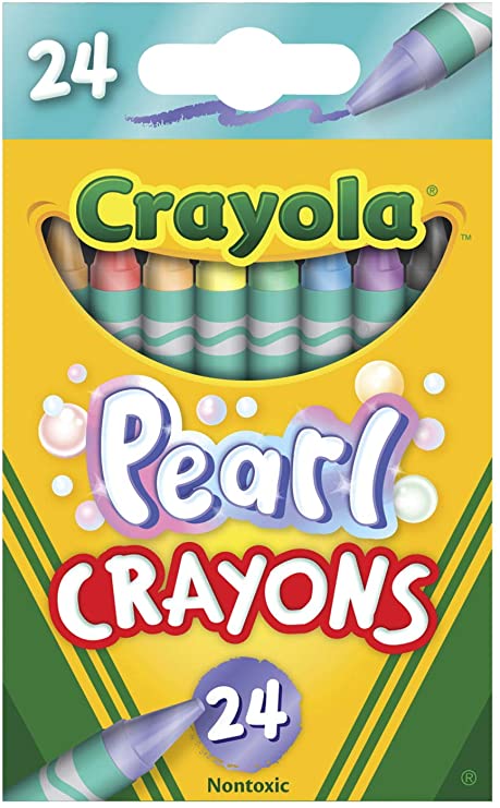 Crayola Pearl Crayons, Pearlescent Colors, 24Count