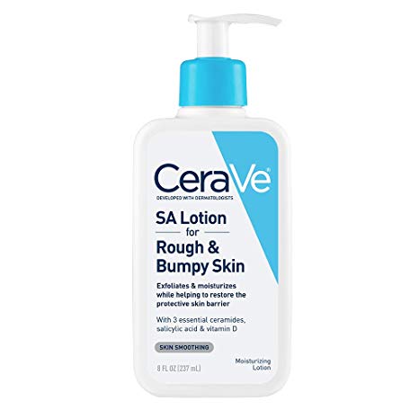 CeraVe SA Lotion for Rough & Bumpy Skin | 8 Ounce | Vitamin D, Hyaluronic Acid, Salicylic Acid & Lactic Acid Lotion | Fragrance Free