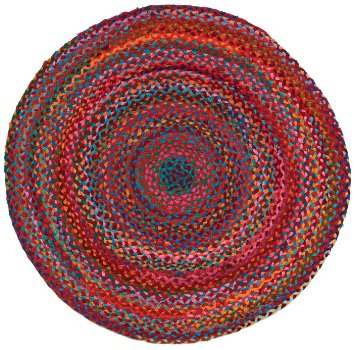 Home Furnishings by Larry Traverso Carnivale Braided Rug, 3-Feet Round