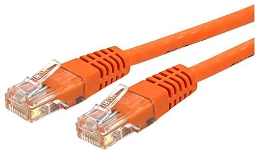 StarTech.com 6ft CAT6 Ethernet Cable - Orange CAT 6 Gigabit Ethernet Wire -650MHz 100W PoE   RJ45 UTP Molded Category 6 Network/Patch Cord w/Strain Relief/Fluke Tested UL/TIA Certified (C6PATCH6OR)