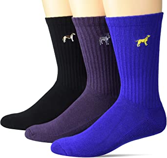 Amazon Brand - Goodthreads Men's 3-Pack Ribbed Crew Sock