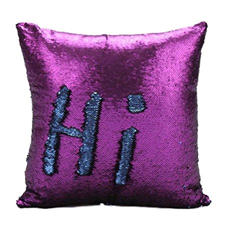 Pillow Case, Ammazona DIY Two Tone Glitter Sequins Throw Pillow Cases Sofa Car Decorative Cushion Covers (J)