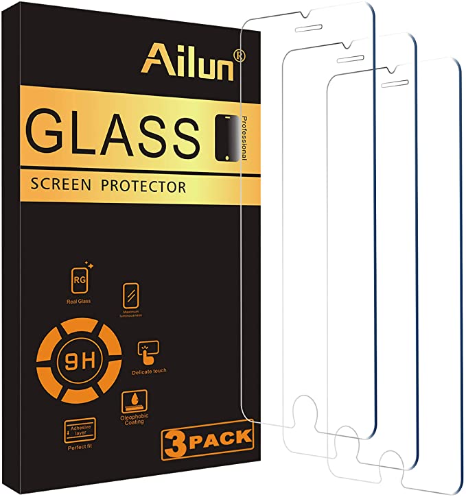 Ailun Screen Protector for iPhone 8,7,6s,6, 4.7-Inch,[3 Pack] 2.5D Edge Tempered Glass,Case Friendly