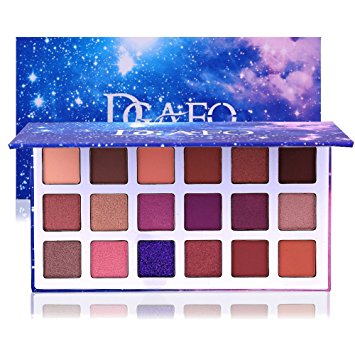 Eyeshadow Palette, Shouhengda Matte Eyeshadow Palette & Glitter Eyeshadow 18 Colors Combination Smoky with Shimmer Eyeshadow Starry Sky Makeup Palette Cosmetics