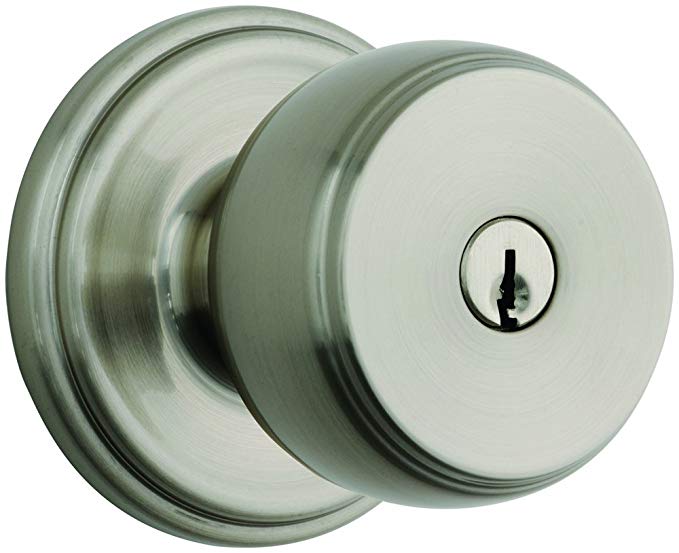 Brinks Push Pull Rotate Door Locks Ganyon Entry Door Knob, Satin Nickel, 23002-119