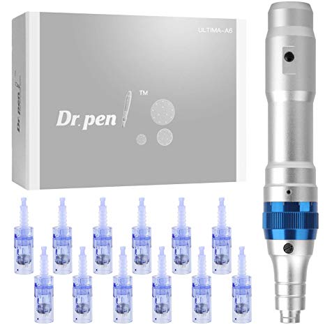 Dr. Pen Ultima A6 Professional Microneedling Pen, Wireless Electric Skin Repair Tool Kit with 36-Pin Replacement Needles Cartridges(12 PCS)