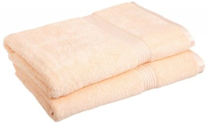 ITALIAN HOME COLLECTION - 2 Piece Bath Towel Set- 100 Genuine Egyptian Cotton PEACH