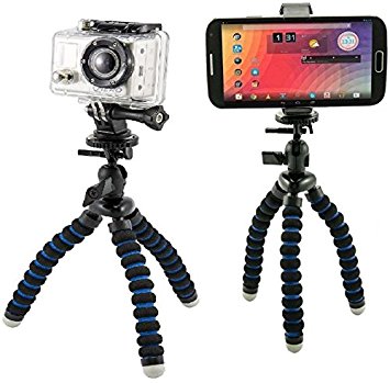 Arkon Universal Smartphone Holder & Flexible Mini Tripod for for iPhone 6 Plus iPhone 6 5C 5S Samsung Galaxy Note 4 3 S6 S5 S4, & GoPro HERO4 HERO3  GoPro HERO3 GoPro HERO2 and GoPro HERO Action Cameras