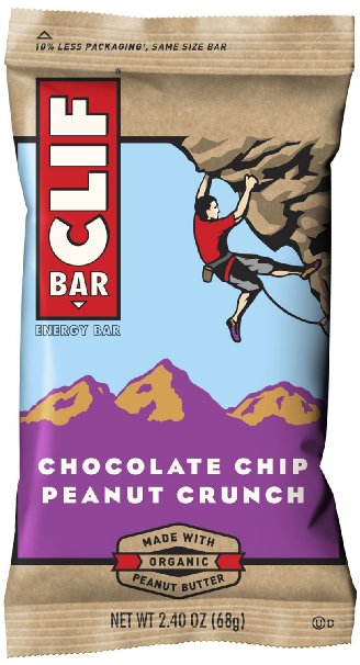 CLIF ENERGY BAR - Chocolate Chip Peanut Crunch - (2.4 oz, 12 Count)