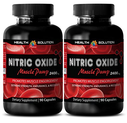 Nitric oxide l-arginine supplements for sex - NITRIC OXIDE MUSCLE PUMP 2400MG - increase testosterone levels (2 Bottles)