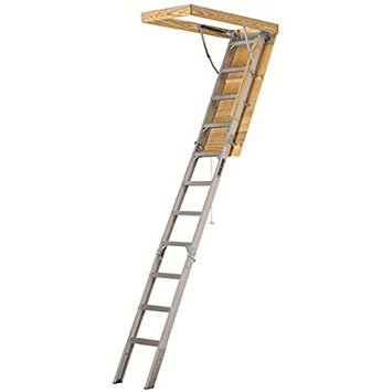 Louisville Ladder AA2510 Elite Aluminum Attic Ladder Type IAA, 25-1/2-inch x 54-Inch, 375-Pound Load Capacity