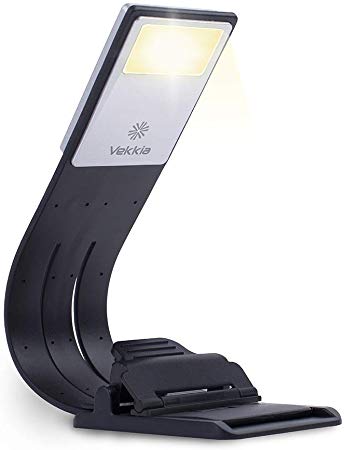 Vekkia Bookmark Book Light，Reading Lights for Books in Bed, Stepless dimminging, Soft Light Easy for Eyes, Built-in USB Cable Easy Charge. Perfect for Avid Readers