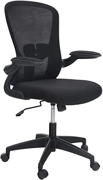 Sophia & William Ergonomic Rocking Mesh Home Office Desk Chair High Back, Modern 360° Swivel Executive Computer Chair with Flip-up Armrests and Adjustable Lumbar Support, Load Capacity: 300 lbs