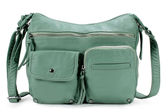 Scarleton Soft Washed Multi Zip Crossbody Bag H1800