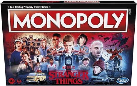 Hasbro Gaming Monopoly: Netflix Stranger Things Edition Board Game for Adults and Teens Ages 14 , Game for 2-6 Players, Multicolor