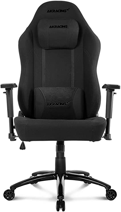 AKRacing Office Series Opal Ergonomic Fabric Computer Chair with High Backrest, Recliner, Swivel, Tilt, Rocker and Seat Height Adjustment Mechanisms with 5/10 warranty - Black