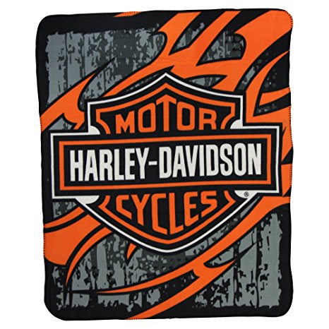 Harley Davidson Fleece Throw Blanket (6 Styles) 50" x 60" (Tribal)