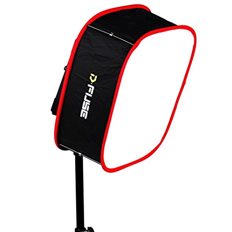 Kamerar D-Fuse Large LED Light Panel Softbox: 12"x12" Opening, Foldable, Portable Diffuser, Carrying Bag, Strap Attachment, Photography, Photo Video