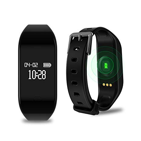 Fitpolo Fitness Tracker Heart Rate Monitor, IP67 Waterproof Activity Tracker with Pedometer Heart Rate and Sleep Smart Wristband,Step Calorie Counter Smart Watch for Android and iOS