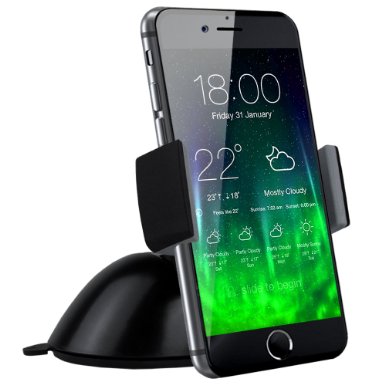 Koomus Pro Dashboard Windshield Smartphone Car Mount Holder Cradle for iPhone 6 6 Plus 5S 5C 5 Samsung Galaxy and all Smartphones
