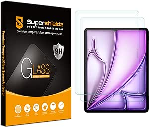 Supershieldz (2 Pack) Designed for iPad Air 13 inch (M2, 2024 Release) Screen Protector, [Tempered Glass] Anti Scratch, Bubble Free