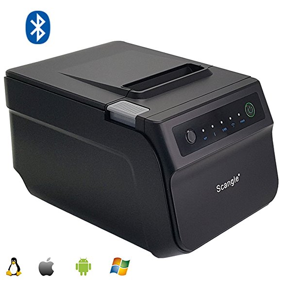 3" Bluetooth Receipt Thermal Printer - High Quality POS Slip Printer With Auto Cutter ( Support Android and iOS ), Also Works on Windows XP//7/8/8.1/10/Linux ( Bluetooth Not Support Square up APP )