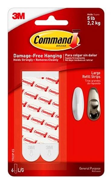 Command Mounting Refill Strips, Large, 24-Strip by 3M