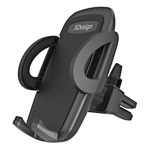 XDesign Air Vent Car Mount Premium Universal Phone Holder Cradle Compatible with iPhone Xs Max R 8 Plus 7 6s 6 SE Samsung Galaxy S10 E S9 S8 S7 Plus Edge, Note 9, Pixel 3 XL HTC & Other Smartphone