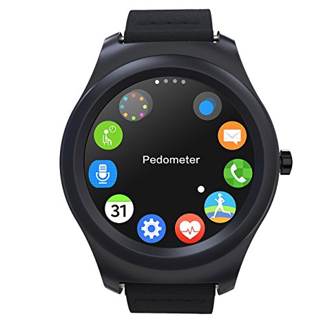 TECKING 32GB Smartwatch with Bluetooth 4.0 - Black