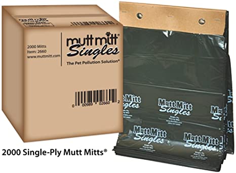 Mutt Mitt Singles - 2000 per Case - Item#: 2660