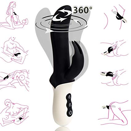 BEISHIDA G Spot Rabbit Vibrator, Clitoral Dildo Vibrator with Bunny Ears for Clitoris Stimulation Realistic Penis Vein Folds Waterproof Vibrator Clitoral G Spotter Sexs Toys for Women