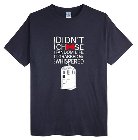 TopsHouse Mens Doctor Who Police Box Short Sleeve Crewneck T-shirt