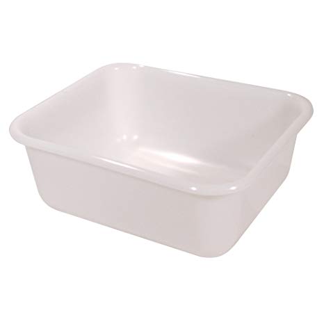 Rubbermaid Commercial Products Food Storage Box/Tote for Restaurant/Kitchen/Cafeteria, 2.75 Gallon, White (FG369000WHT)