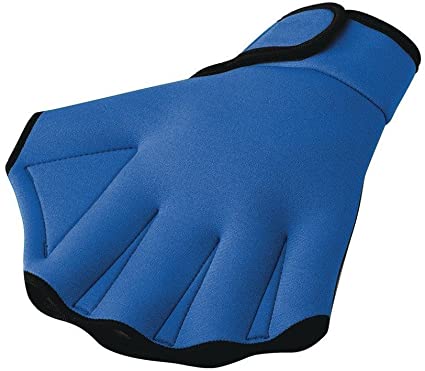 davidamy's gift Swim Gloves Aquatic Fitness Water Resistance Training Aqua Fit Webbed Gloves Blue