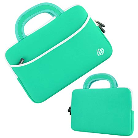 7"/8" Tablet Sleeve Neoprene Case Cover (Turquoise/White) with Handle for Apple