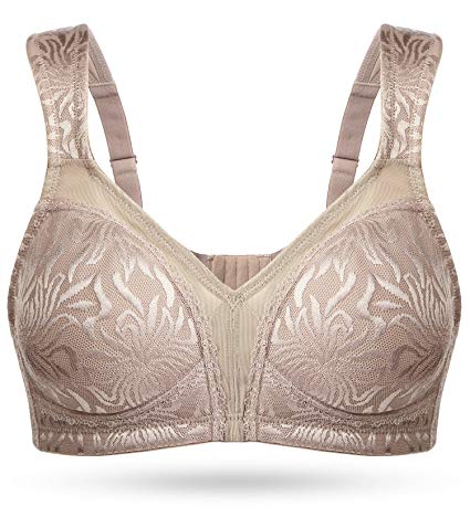 WingsLove Women's Full Coverage Non Padded Comfort Strap Minimizer Wire-Free Bra