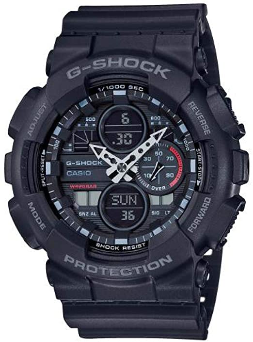 CASIO Mens Analogue-Digital Watch with Resin Strap GA-140-1A1ER -Black