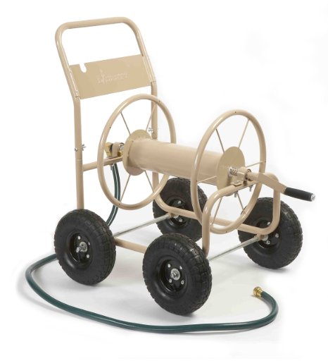 Liberty Garden Products 870-M1-2 Industrial 300 - 4 Wheel Garden Hose Reel Cart - Tan