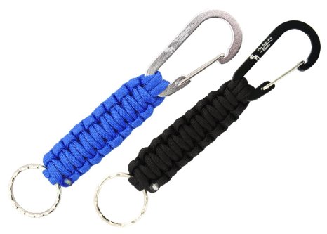 The Friendly Swede Paracord Keychains with Carabiners (2 Pack)