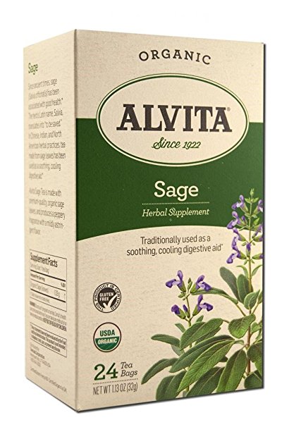Alvita Sage Tea, Organic, 24 Count (Pack of 3)