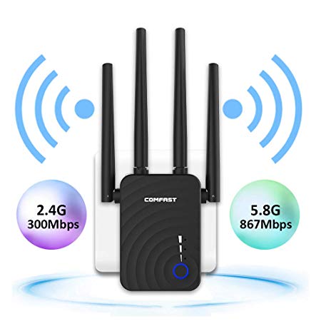 WiFi Range Extender | WiFi Extender | Repeater, WiFi Signal Booster | Router | Access Point | Dual Band 2.4GHz and 5GHz | Up to 1200Mbps | Extending WiFi to Whole Home