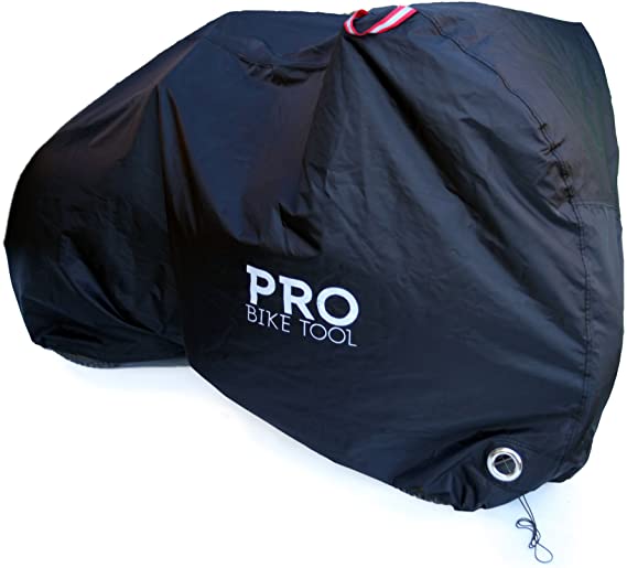 Pro Bike Cover for Outdoor Bicycle Storage - Large 1, XL 1-2, XXL 2-3 Bikes - Heavy Duty Ripstop Material, Waterproof, Anti-UV - Protection from All Weather Conditions for Mountain and Road Bikes